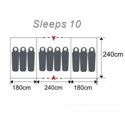 Dome Tents Wanderer Nightfall Dome Tent 10 Person -Camping Tents Store BCF 578130 06 hi res