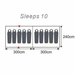 Dome Tents Wanderer Overland Dome Tent 10 Person -Camping Tents Store BCF 580844 02 hi res