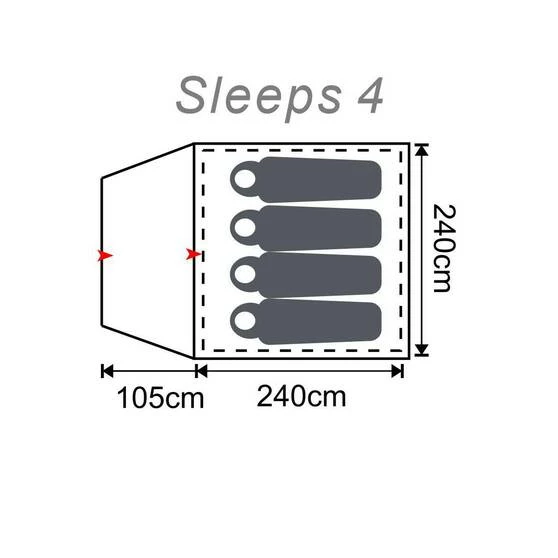 Dome Tents Wanderer Kalbarri Instant Tent 4 Person 1 Dome Tents Wanderer Kalbarri Instant Tent 4 Person