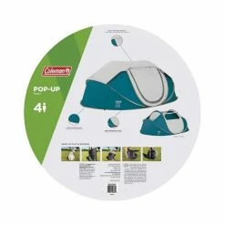 Dome Tents Coleman Pop Up 4 Person Tent -Camping Tents Store BCF 596834 03 hi res